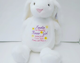 personalised flower girl bunny