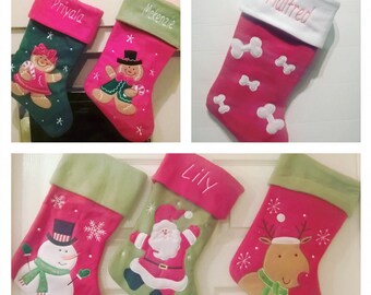 personalised christmas stocking etsy