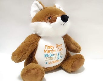 personalised fox teddy