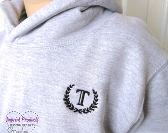 Child's Kids Hoodie | Embroidered Monogram Initial Hoodie | Kids Fashion Hoodie | Casual Clothing | Outdoor Life