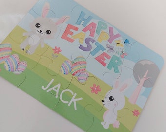 Personalised Easter jigsaw puzzle - 12 or 63, custom jigsaw, name jigsaw puzzle, children's jigsaw, kids, Easter gift for children