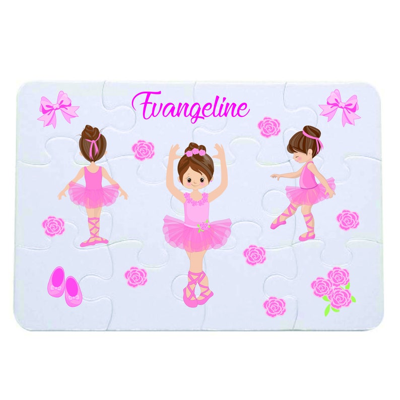 Personalised Ballerina Themed Jigsaw Puzzle 12 or 63 Custom Etsy