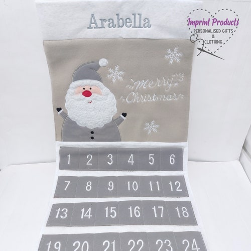 Personalised Advent Calendar Empty and Refillable Felt - Etsy