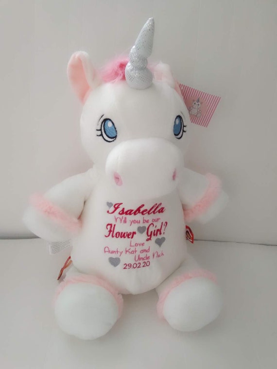 personalised unicorn teddy