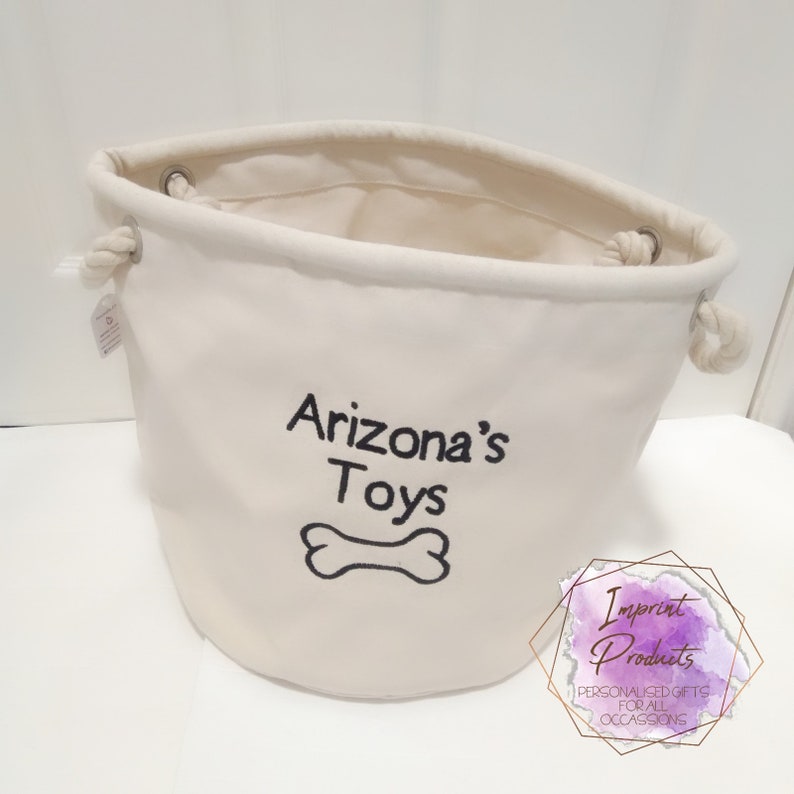 Personalised Dog Toy Basket Dog Toys Storage Bag Dog Toy | Etsy
