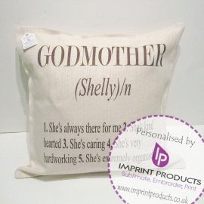 Personalised Nanny Linen Cushion Dictionary Definition Etsy