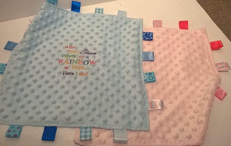 rainbow baby comforter