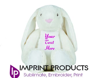 Personalizado bunny Soft Toy Teddy - regalo de Pascua, peluche, primer regalo de Pascua, conejito personalizado, regalo recién nacido, felpa, stuffie