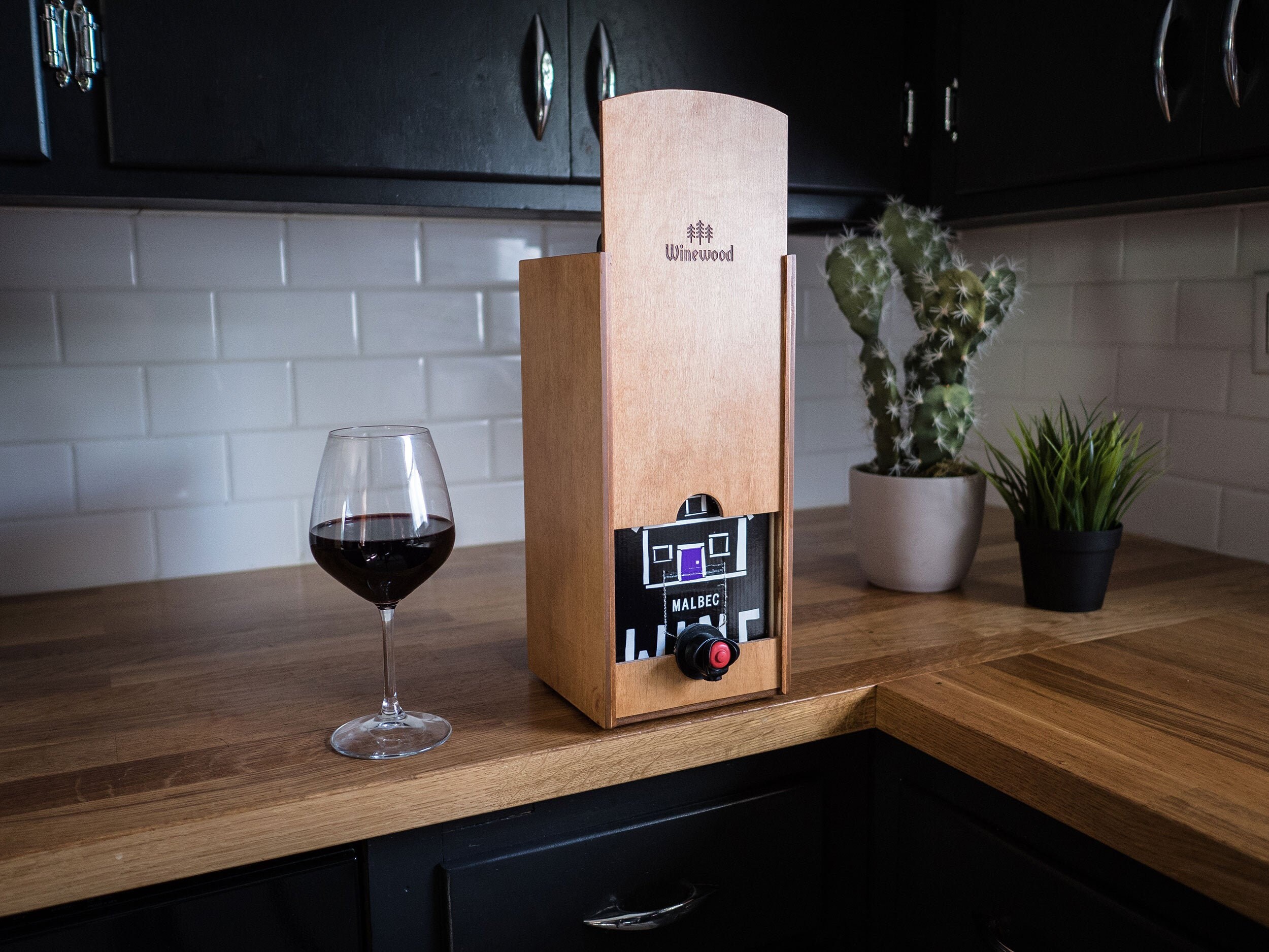 Wooden Case For Boxed Wine 3l Hazelnut Winewood Case Fits
