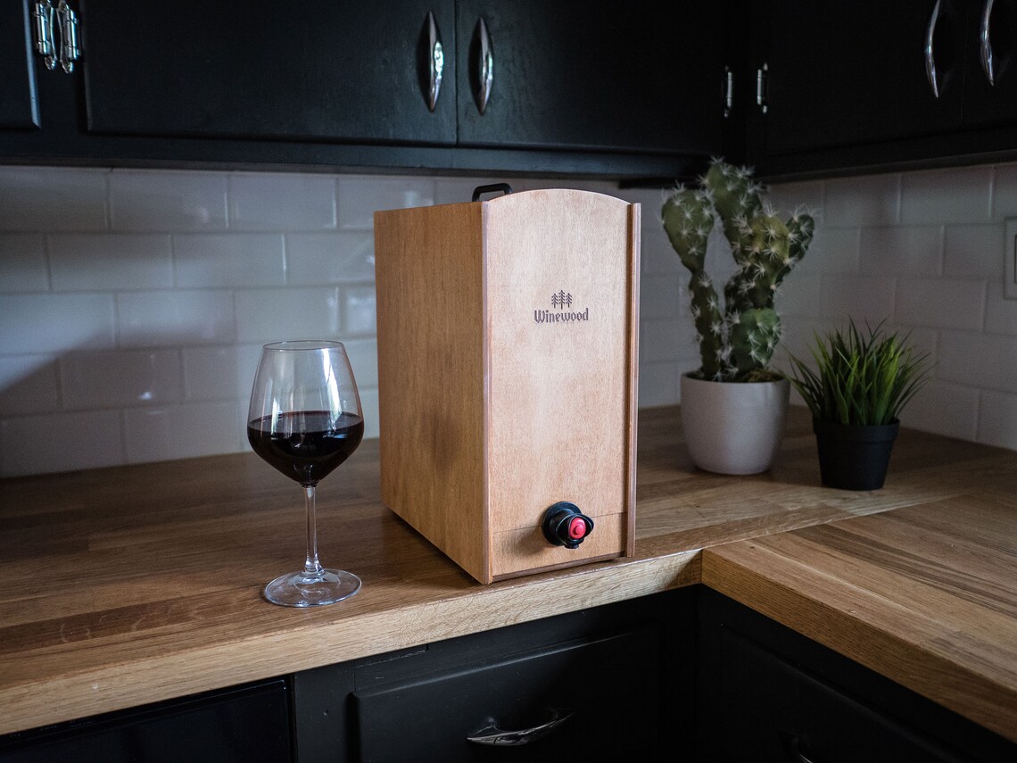 Wooden Case for Boxed Wine the 5L Hazelnut Winewood Case Etsy