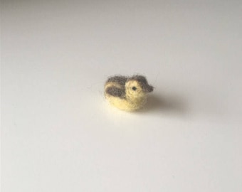 Needle Felted Yellow and Brown Waldorf Duckling Toy/Gift/Decoration