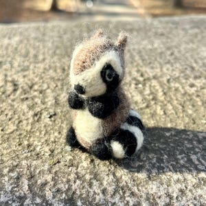 Needle Felted Wool Waldorf Raccoon Toy/Decoration