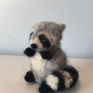 Needle Felted Wool Waldorf Raccoon Toy/Decoration