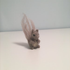 Needle Felted Wool Gray Squirrel Toy/Decoration/Gift