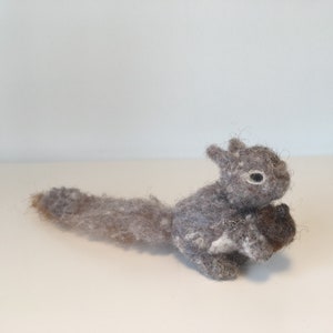 Needle Felted Squirrel with Acorn