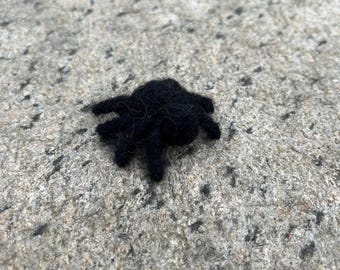 Needle Felted Black Spider