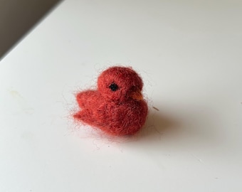 Needle Felted Red Bird