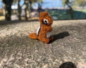 Needle Felted Wool Chipmunk Toy/Decoration/Gift