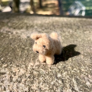 Needle Felted Small Decorative Tan Puppy