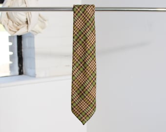 Barney's New York Houndstooth Plaid Tie