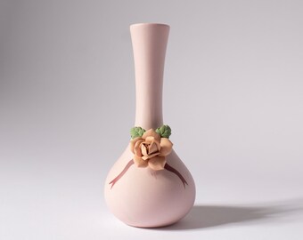 Vaso rosa in ceramica con finitura opaca Enesco