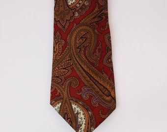 Dior Medium Brown Paisley Tie