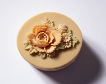 Sculpted Porcelain Bouquet Trinket Dish