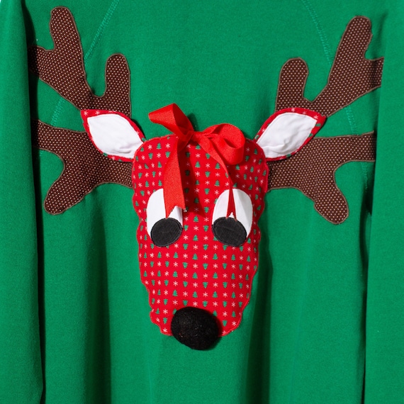 Patchwork Reindeer Sweatshirt