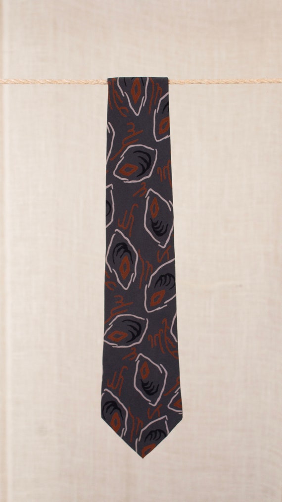 Giorgio Armani Cravatte Abstract Oval Silk Tie - image 2