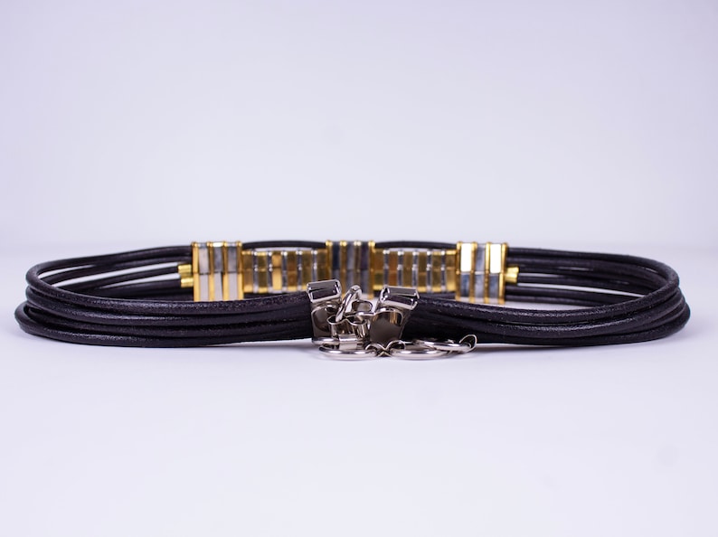 Metal Embellished Leather Statement Belt image 4