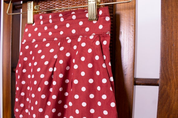 Pleated Polka Dot City Shorts - image 6