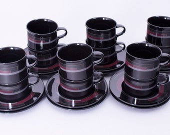 Mikasa Spectra Black  Cup & Saucer Set