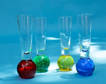 Bubble Stem Shot Glass Set