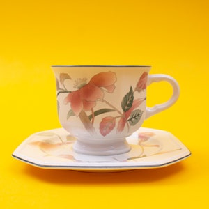 Mikasa Silk Flowers Tea Cup & Saucer image 1