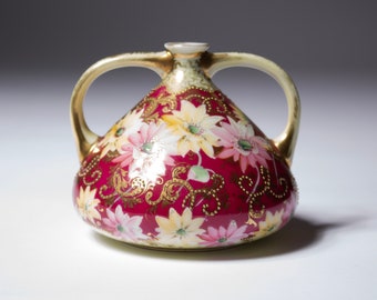Vaso antico Royal Kinran Nippon con doppio manico