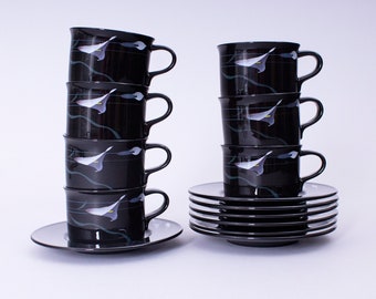 Mikasa Opus Black Cup & Saucer Set