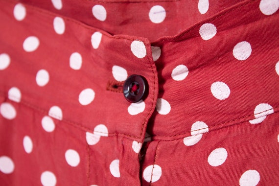 Pleated Polka Dot City Shorts - image 1