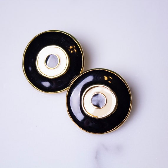 Bullseye Enameled Earrings - image 2