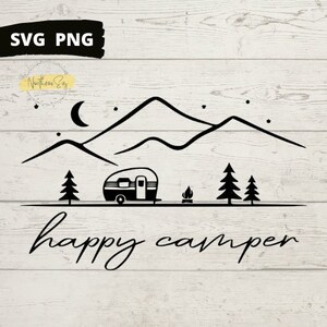 Happy Camper Svg | Chemise de camping Svg | Aventure d’été Svg | Camp Life Svg | Vacances Svg | Voyage Svg | | de téléchargement numérique SVG.PNG
