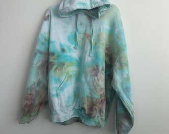 Hand-Dyed Ice Dye Hoodie – Size 2XL (80 Cotton/20 Polyester)