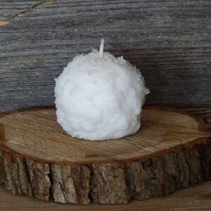 Small Hand Packed Sparkling Snowball Candle