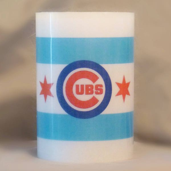 MLB World Series Playoffs Chicago Cubs 4" x 6" Hurricane Luminary Candle