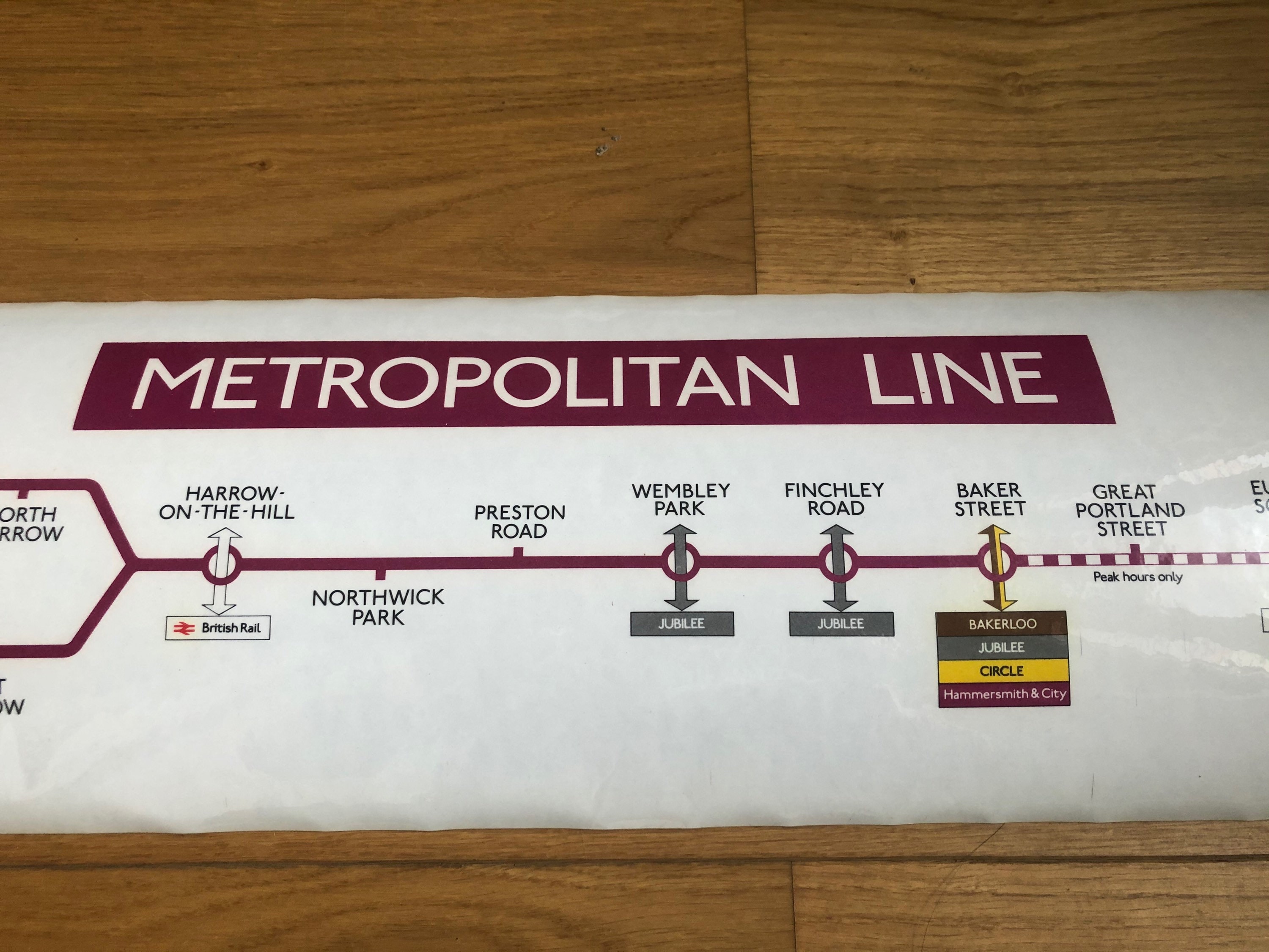 Retropolitan Line Home Décor Prints V Rare Art, Poster Original Laminated Paper London ...