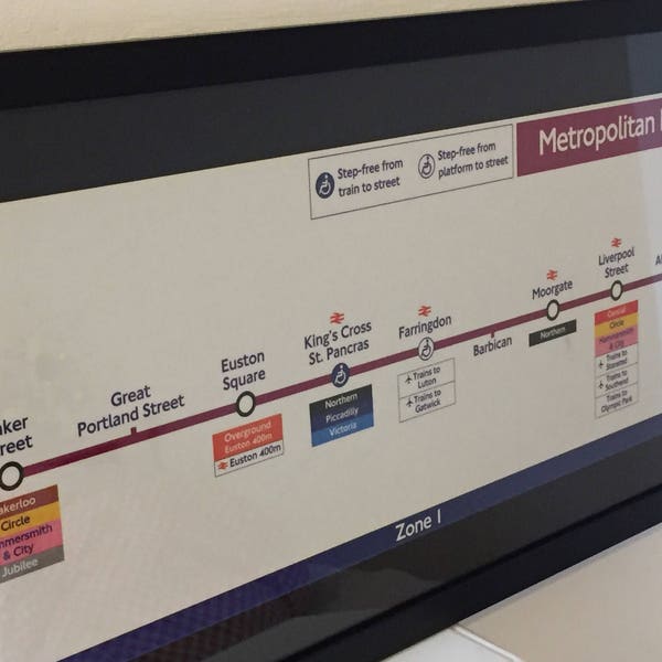 London Underground Tube Carriage Diagram Metropolitan Line 2012 Art Print Poster