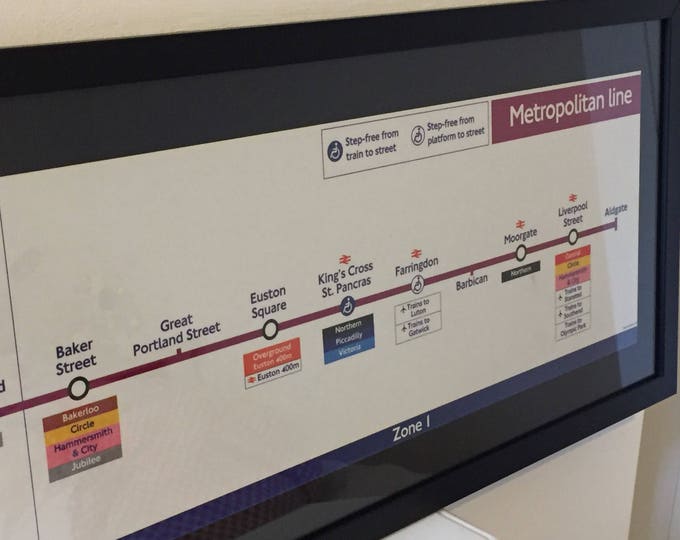 London Underground Tube Carriage Diagram Metropolitan Line 2012 Art Print Poster