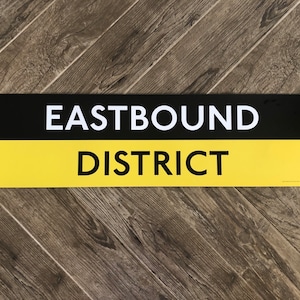 Londoner U-Bahn Originaldruck Distriktlinie Eastbound Wagen Diagramm Tube Karte Kunstdruck Poster - Selten