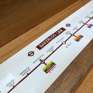 Original Paper London Underground Bakerloo Line Car Diagram Circa 1980s
