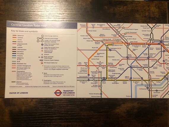 ロンドン地下鉄 中央路線図 アートポスター - Etsy 日本