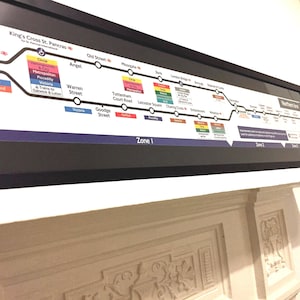 Londoner U-Bahn Original Tube Map Line Map Kunstdruck Poster