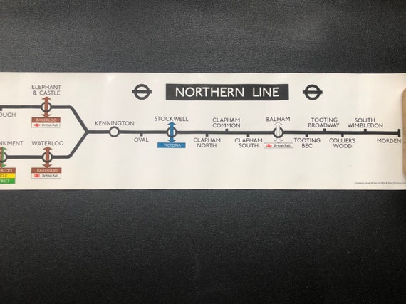 ロンドン地下鉄ノーザン線車両図（紙製、1980年代頃） - Etsy 日本